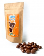 Арахис в молочной шоколадной глазури с Лого на Крафтовом пакете, 135 грамм