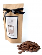 Каллеты тёмного шоколада с Лого на Крафтовом пакете, 135 грамм