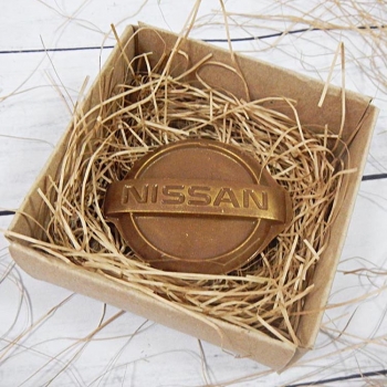 Шоколадный Логотип Nissan 7,5х6,5х0,5см (123)