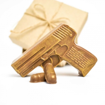 Шоколадный Пистолет Беретта с пулями, 70 гр, крафт 10х10 см, арт.183